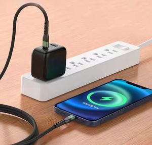 1M 2M 3M Fully Compatible PD 60W Fast Charging Phone <b>Cable</b> Dual Type C Data <b>Cable</b> Nylon Braided C-C <b>Cable</b> <b>for</b> Huawei Xiaomi - Product Image 6