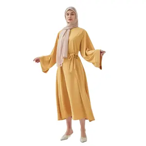 2024 kulturelle Fusion Abaya in verschiedenen Farben Damen-Tunika Kleider 100% Polyester