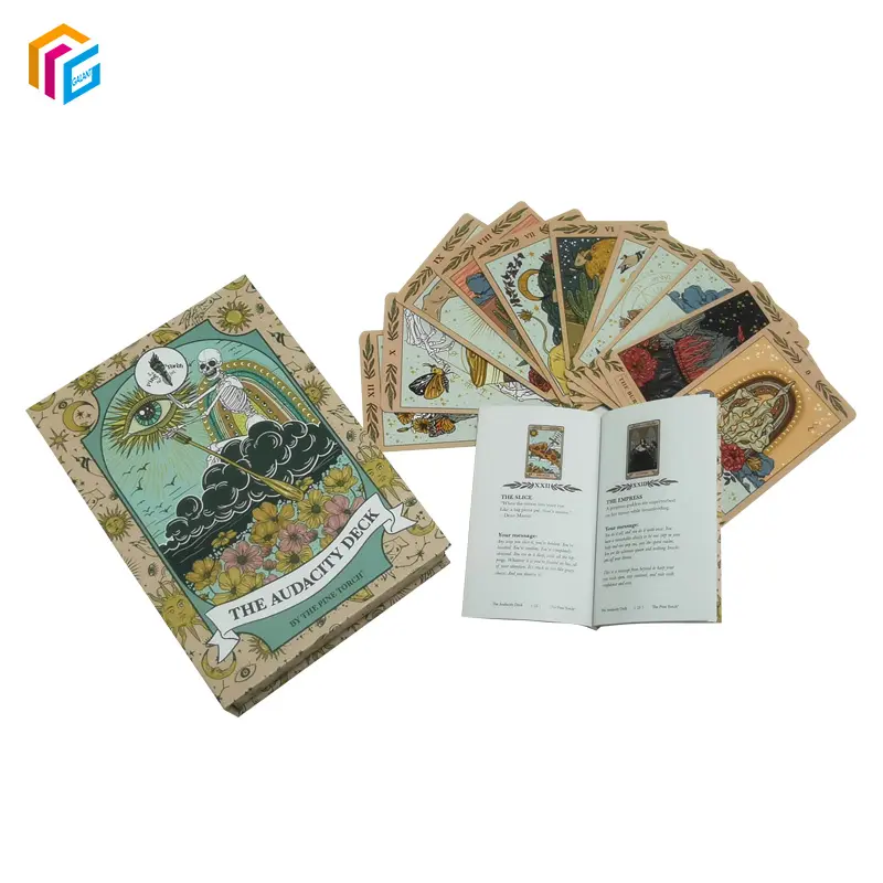 Menerima Pencetakan Grosir Kartu Tarot Klasik Oracle Deck dengan Buku Panduan