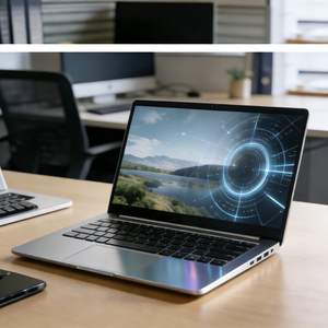 Ordinateur portable ultra-fin 15,6 pouces 2026 avec processeur AMD Ryzen 7 9800X3D, 16 Go de RAM DDR4, SSD 512 Go, écran FHD IPS, clavier anglais, Windows 11 - Product Image 1