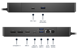 戴尔WD19S usb-c集线器笔记本电脑扩展坞的新美国库存通用坞站，带180瓦交流电源适配器 - Product Image 5