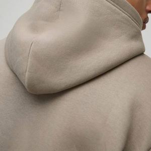 Eco-Friendly Winter <b>Men's</b> <b>Hoodies</b> & <b>Shorts</b> <b>Set</b> 100% Cotton Heavyweight (300g) Oversized Boxy Knitted Customizable Tracksuit - Product Image 3