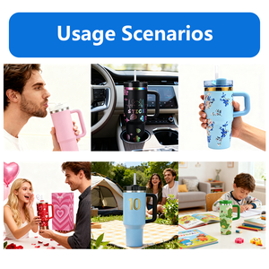 Vaso Térmico Personalizado con Logotipo <span class=keywords><strong>de</strong></span> Marca, para Regalo, Festival, Amor, Estilo Moderno, Aventura, H2.0, 40 oz, con Asa y Pajita, 20 oz, 30 oz, 40 oz, para Exteriores - Product Image 2