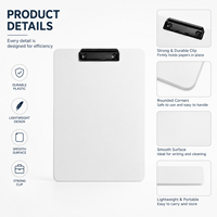 Porte-documents en plastique personnalisé OEM ODM, format A4, léger, pour bureau professionnel