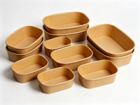 Offre Spéciale – Contenant Alimentaire Rectangulaire 2 compartiments en Bagasse Biodégradable et Écologique, Compatible Micro-ondes, Résistant à la Chaleur, Idéal pour le Camping