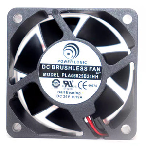 Ventilateur sans balais Power Logic DC 60 mm 24 V 0,19 A à roulement à billes pour refroidissement par onduleur - Product Image 2