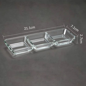 Bol de connexion en verre transparent, salade, plateau à fruits, bol à compartiments pour assaisonnements - Product Image 6