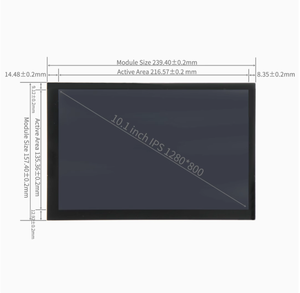 10 màn hình cảm ứng cấp công nghiệp 1 inch IPS độ phân giải <span class=keywords><strong>1280x800</strong></span> HD cảm ứng năm điểm điện dung hỗ trợ Raspberry Pi - Product Image 3