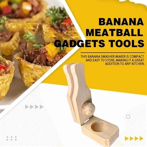 RTS 2 en 1 prensa de madera tocino Banana Smasher Maker cesta molde herramientas de cocina para taza de plátano relleno - Product Image 3
