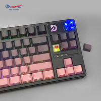 Clavier mécanique à membrane étanche KBL-088MN avec rétroéclairage LED, touches interchangeables à chaud, programmable, inclinable, filaire, avec bouton rotatif pour le gaming