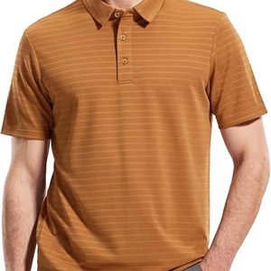 เสื้อกอล์ฟผู้ชาย ผ้าโพลีเอสเตอร์ 100% ลายทาง น้ำหนักเบา ทรงปกติ 210 กรัม แห้งเร็ว ระบายอากาศดี แขนสั้น คอปก สวมใส่สบาย - Product Image 3