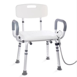 Silla de ducha Tomoyuki de aleación de aluminio, 42x20,5x36 cm, con cabezal de ducha para personas mayores, equipo de seguridad para el baño - Product Image 5
