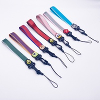 Porte-clés à sangle courte personnalisé avec logo imprimé, cordon en polyester, support de téléphone portable, cordon de poignet par sublimation pour la publicité