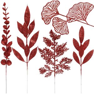 Decoraciones de Hojas con Purpurina Navideña, Tamaño Personalizado, Plástico, para Exteriores, Bodas, Decoración del Hogar - Product Image 3