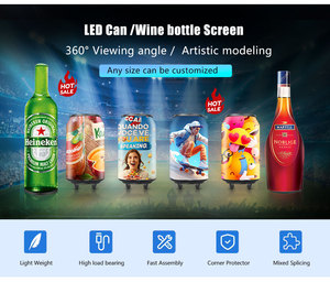 Tùy chỉnh kích thước đặc biệt bia chai có thể dẫn màn hình đầy đủ màu sắc quảng cáo kỹ thuật số biển nước giải khát có thể định hình linh hoạt LED hiển thị - Product Image 4