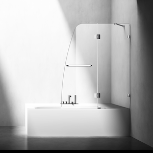 <span class=keywords><strong>Porte</strong></span> <span class=keywords><strong>de</strong></span> douche <span class=keywords><strong>de</strong></span> <span class=keywords><strong>baignoire</strong></span> sans cadre moderne, sur mesure, bon marché, pour projet hôtelier, avec charnières et verre trempé, fabriquée à Foshan - Product Image 5