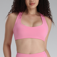 Sujetador Deportivo Sexy de Secado Rápido para Mujer, con Relleno Extraíble, Logotipo Personalizado, Transpirable, para Gimnasio, Entrenamiento, Yoga