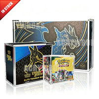 Usine en gros résistance aux UV Pokemoned acrylique ETB boîte de rangement transparent acrylique Booster boîte vitrine avec couvercle magnétique