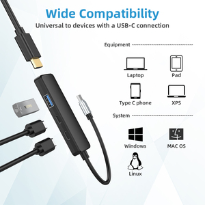 ABS Mini 2 Loại C Cổng USB HUB 4 trong 1 USB 3.0 5Gbps USB C HUB với 4K HDMI - Product Image 3