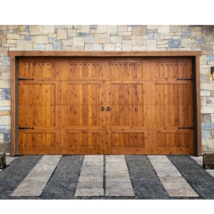 <span class=keywords><strong>Puerta</strong></span> de Garaje <span class=keywords><strong>Enrollable</strong></span> Personalizada, Diseño Moderno, Aislada, Automática, Tipo Madera con Ventana de Vidrio - Product Image 1
