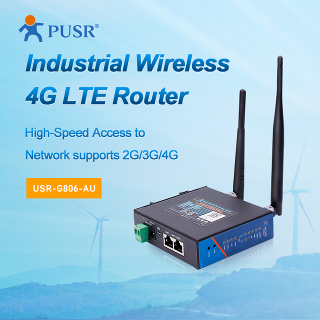 USR-G806-AU Outdoor M2M Industrial 3G 4G LTE Router with SIM Card Slot OpenVPN for Australia Latin America NZ & Taiwan