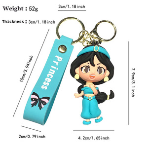 Llavero de Silicona con Diseño de la <span class=keywords><strong>Princesa</strong></span> Elsa de Dibujos Animados, Colgante de <span class=keywords><strong>Muñeca</strong></span> de Blancanieves, Exquisito para Niñas - Product Image 4