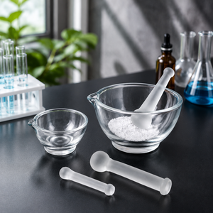 Mortier en verre borosilicate transparent Degao avec pilon, anti-corrosion, haute dureté, outil de laboratoire pour le broyage et le mélange de fines échantillons - Product Image 3