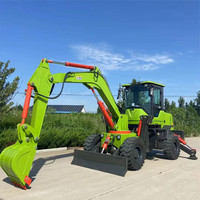 HuanSheng HS388 Cina murah Backhoe Harga Memuat casing tambang 4*4 roda pemuat Backhoe untuk dijual