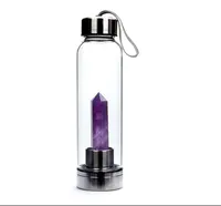 فاخر واضح زجاج الفولاذ المقاوم للصدأ تصميم مخصص كريستال زجاجات مياه