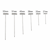 Lot de 50 aiguilles à coudre en acier inoxydable BOCHENG, tailles assorties, pour la confection de perruques, le tricot, le blocage, le matelassage et les travaux d'artisanat