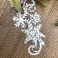 Matrice de découpe en acier au carbone pour papier, motif flocon de neige et fleurs en relief, pour artisanat DIY parent-enfant