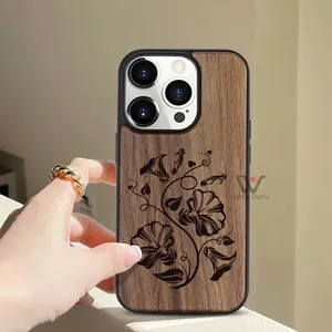 2023 New Item Products Wood Phone Case Waterproof Cell Phone Covers For iPhone 14 Pro Mobile Cover