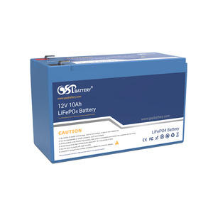 แบตเตอรี่ GSP 12V 10Ah LiFePO4 ชุดพลังงานสำรองแบบพกพา น้ำหนักเบา พร้อมการใช้งานได้นาน 2000 รอบ สำหรับระบบพลังงานแสงอาทิตย์ - Product Image 1