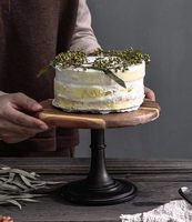 Support à gâteau en bois industriel, présentoir rond pour cupcakes, ensemble de présentation pour table de desserts, plateau de service décoratif