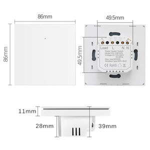 MT-SW-1081 Interruptores de Pared Inteligentes WiFi Matter, Modernos, Estándar Europeo, Inalámbricos, con Control Remoto, para Luces LED, Requiere Cableado General - Product Image 3