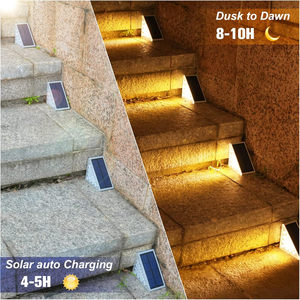 6‑Pack Solar Stair <b>Lights</b>, IP67 Waterproof LED Solar <b>Step</b> <b>Lights</b> Outdoor, 3000K Warm White Decorative Outdoor <b>Lights</b> for Garden - Product Image 3