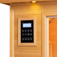 Sauna infrarouge lointain pour 2 personnes, en bois de pruche, avec chauffage au carbone, faible EMF, pour spa domestique intérieur, sauna sec avec panneau de commande