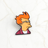 Europeo Americano Creativo Nuevo Futurama Técnica Chapada en Metal Impresión Digital Diseño Grabado Dibujos Animados J. Broche Fry