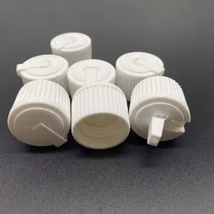 Premium White Plastic Turret Flip Cap mit Batterie abdeckung Für PET-Flaschen deckel