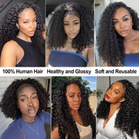 Extensions de cheveux humains bouclés style birman, ondulés effet eau, sans nœuds, pré-séparés, invisibles, pré-bouclés, effet plume, pour crochet