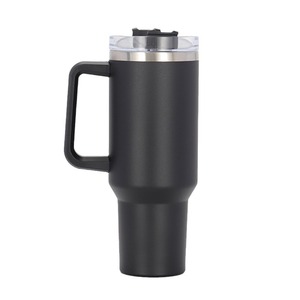Stainless Steel Tumbler 40oz Insulated With Handle For Car Travel Black - Product Image 4