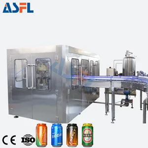 Automatische Aluminium Drankblikjes Productie Machine Blikjes Vullijn Blikken Vulling Afdichting En Seamer Machine