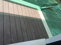 Vente chaude aux États-Unis et au Canada Wpc Co-extrusion Composite Decking pour extérieur Co extrudé 23*138mm Decking Board
