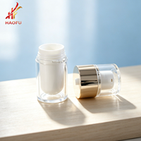 Nueva Llegada: Botellas de Spray de Acrílico Blanco de Doble Capa de 15 ml para Dispensar Emulsiones, para Crema Facial, Crema para Ojos, Cosméticos y Cuidado de la Piel