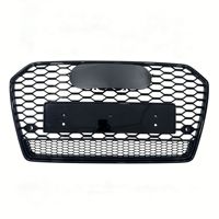 Parrilla Delantera de Panal de Abeja de Plástico ABS para Modelos Audi A6C7 S6 RS6 2016 2017 2018, Tracción en las Cuatro Ruedas