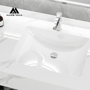 Meuble-lavabo sur pied Mars Villa OEM 120 cm avec pieds dorés, armoire vert émeraude et plateau en pierre blanche pour hôtel - Product Image 1