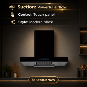 Cappa aspirante a T con pannello touch, potente aspirazione, <span class=keywords><strong>per</strong></span> cucina domestica, fornitura di fabbrica - Product Image 1