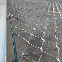 Filet de câble tressé en acier inoxydable 304 de qualité supérieure, durable, flexible, transparent, à mailles losangées, pour bâtiments de grande hauteur