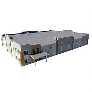 โกดังเหล็กชุบสังกะสีแบบโมดูลาร์ ทนทานต่อแรงลม อายุการใช้งาน 50 ปี ได้รับการรับรองมาตรฐาน ISO9001 เหมาะสำหรับโครงการเทศบาล - Product Image 1