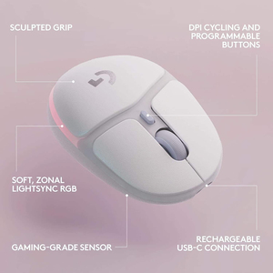 Ratón Inalámbrico para Juegos Logitech <span class=keywords><strong>G705</strong></span>, Programable, para Mano Derecha, para Manos Pequeñas, 85g, Ligero, 8200 DPI, LIGHTSPEED, 40H de Batería - Product Image 3